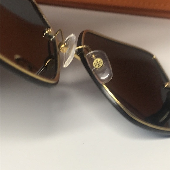New Authentic Tory Burch TY6080 Blue Sunglasses with Orange Case